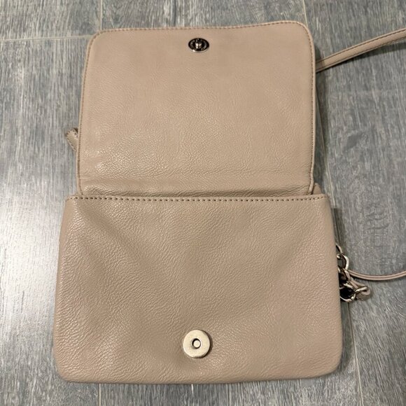 Nine West Taupe Quilted Chain Crossbody Bag - Picture 4 of 7